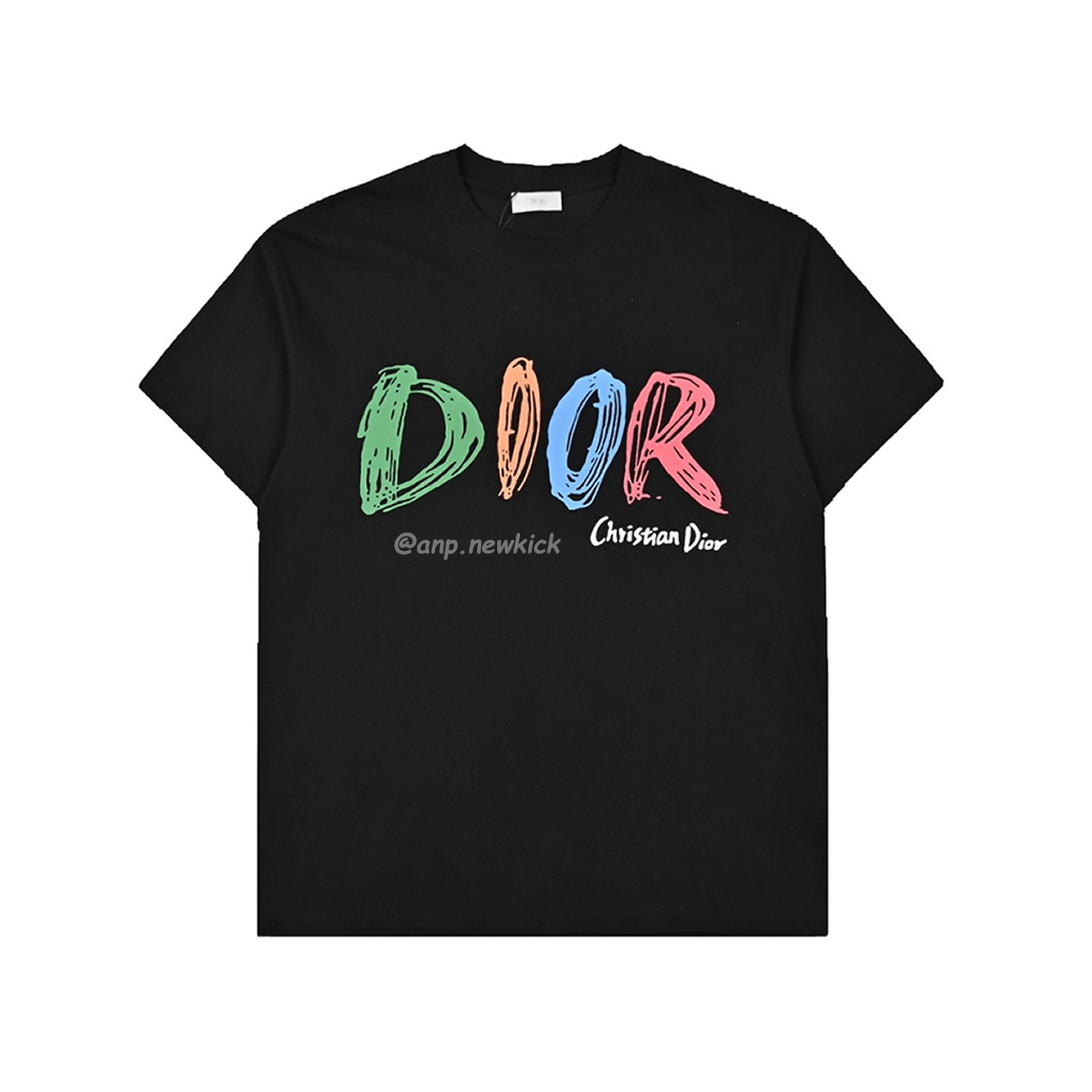 Dior Hand Drawn Logo Graffiti Inspired Short Sleeved T Shirt (2) - www.newkick.vip